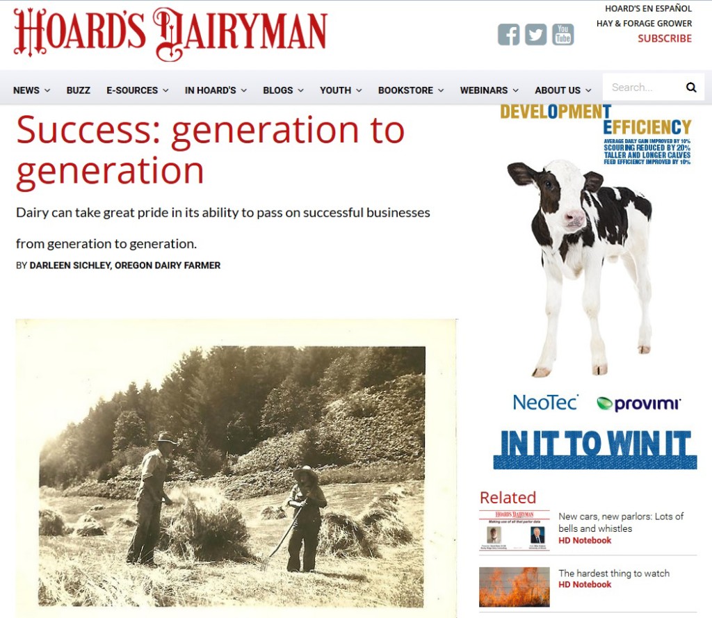 Hoard's Dairyman - Success