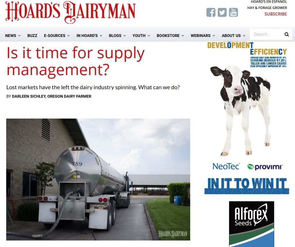 Hoard's Dairyman - Supply Management